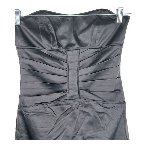 Bebe Women's Stretch Ruched Strapless Mini Cocktail Dress Black Size Sma… - Picture 2 of 6